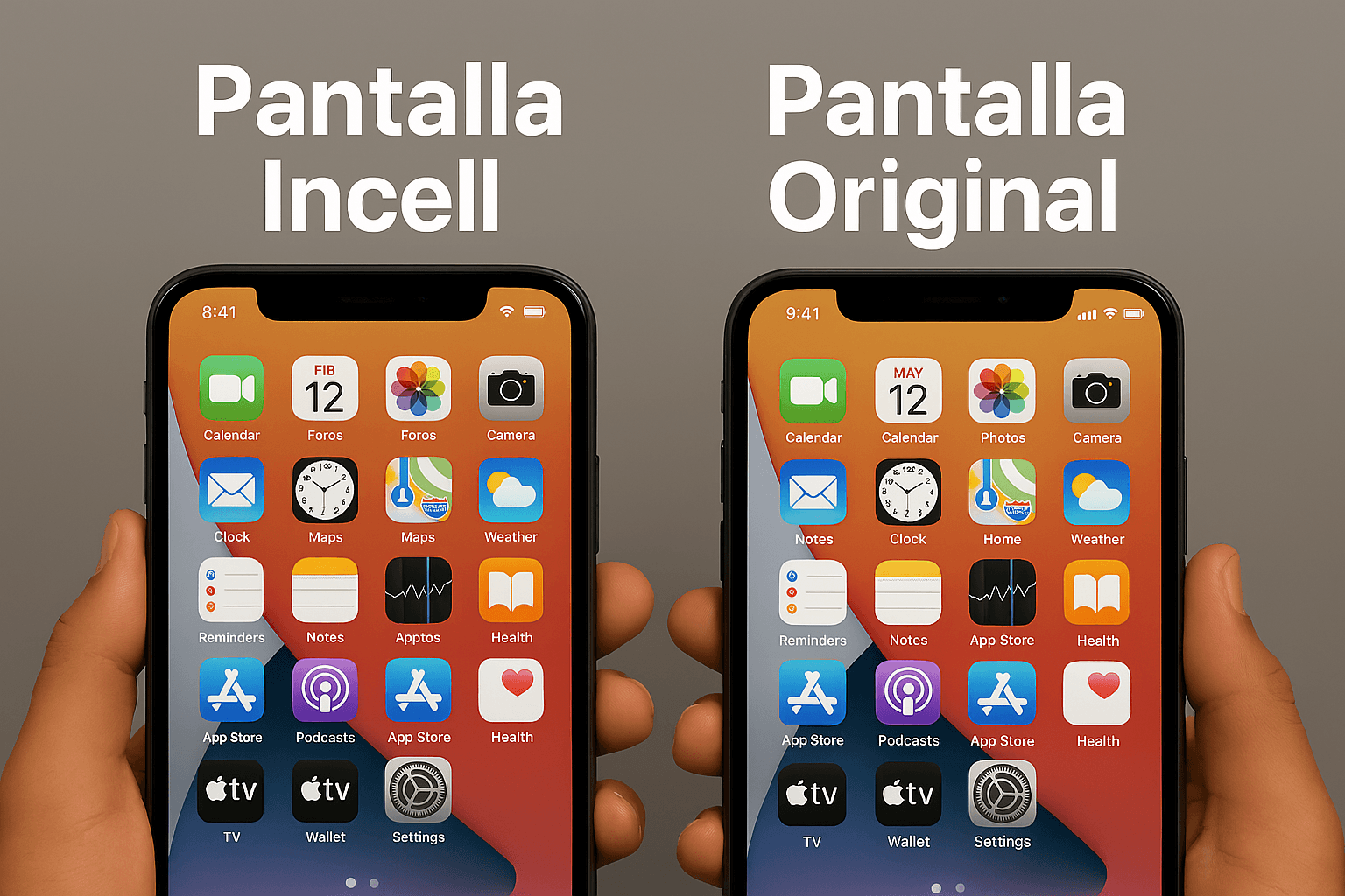 Comparativa entre pantalla incell vs original para iphone