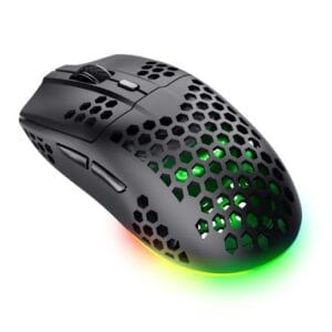 Ratón Gaming Inalámbrico Trust GXT 110 Helox – Ultra-ligero 75g, Carcasa Panal, 80h Batería y RGB