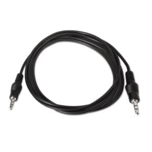 A128-0141 – Cable Audio Estéreo, JACK 3.5/M-JACK 3.5/M, Negro, 0.3 Metros