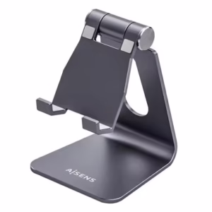 Soporte de Mesa Ajustable AISENS para Móvil y Tablet - Aluminio Premium - Gris (MS1PM-083)