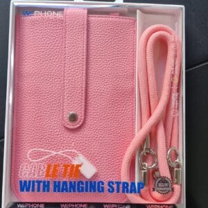 Bolsito Porta Móvil de Piel Sintética con Correa Colgante | Estuche Universal | Negro | TecnoTikTak