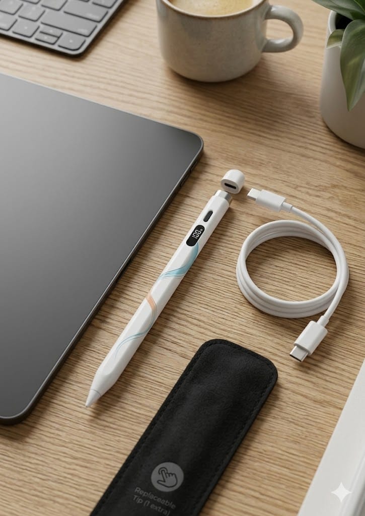 Lápiz Digital Universal Subblim Noteflow Pencil – Stylus Activo con Pantalla LED, 10h de Autonomía y Carga USB-C - Imagen 4
