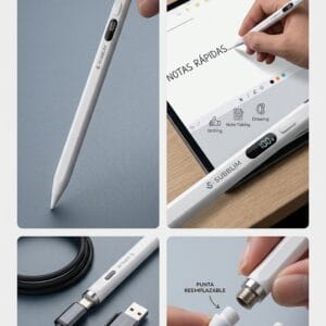 Lápiz Digital Bluetooth Stylus BTPI-10 – Para iPad, con Control Remoto, Carga Magnética y Rechazo de Palma