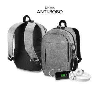 Mochila Para Portátil Urban Lock 16″ Gris